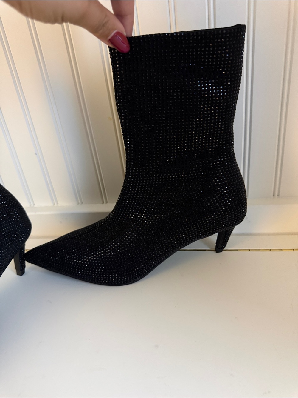 AZALEA WANG Nerola Pointed Toe Bootie in Black NWT - Picture 2 of 8